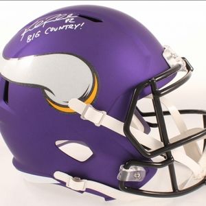 Autographed Kyle Rudolph helmet